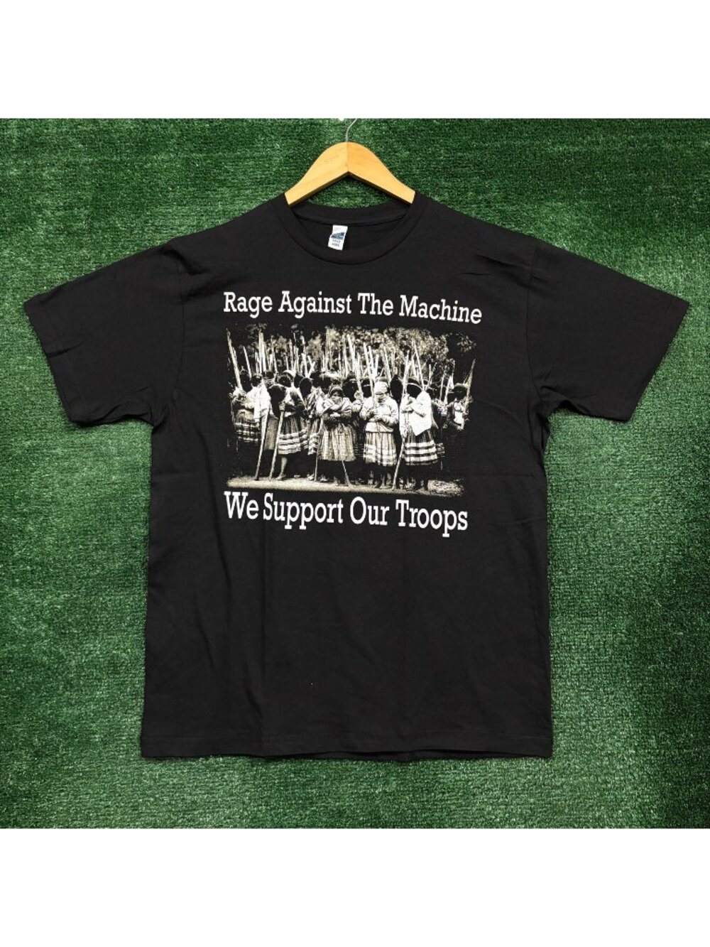 Rage Against the Machine We Support Our Troops Heavy Metal Band T-Shirt Large